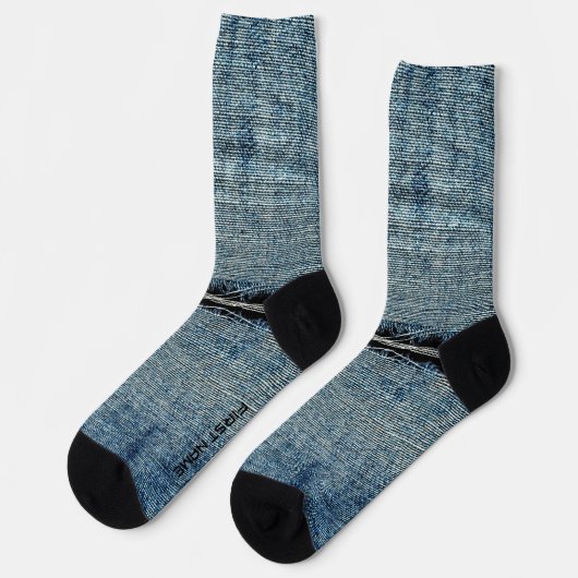 Personalisierte Ripped Jeans Socken (Linkes Detail)
