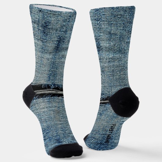 Personalisierte Ripped Jeans Socken (Gewinkelt)