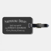 Personalisierte Ritter Templar Mittelalterliche Kr Gepäckanhänger (Rückseite horizontal)