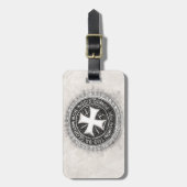 Personalisierte Ritter Templer Mittelalterliches S Gepäckanhänger (Vorderseite vertikal)