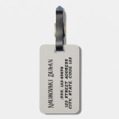 Personalisierte Ritter Templer Mittelalterliches S Gepäckanhänger (Rückseite vertikal)