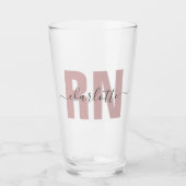Personalisierte RN-Geschenke für Krankenschwestern Glas (Vorderseite)