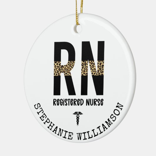 Personalisierte RN-Geschenke für Krankenschwestern Keramik Ornament (Links)