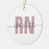 Personalisierte RN-Geschenke für Krankenschwestern Keramik Ornament (Links)