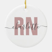 Personalisierte RN-Geschenke für Krankenschwestern Keramik Ornament (Hinten)