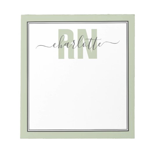 Personalisierte RN-Geschenke für Krankenschwestern Notizblock (Vorderseite)