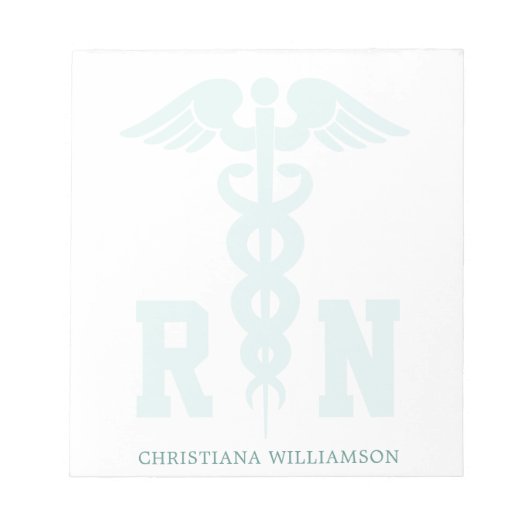 Personalisierte RN-Geschenke für Krankenschwestern Notizblock (Vorderseite)