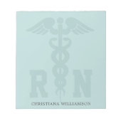 Personalisierte RN-Geschenke für Krankenschwestern Notizblock (Vorderseite)