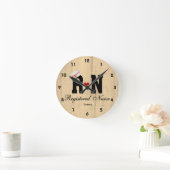 Personalisierte RN Nurse Hat Holz Acrylwand Uhr (Zuhause)