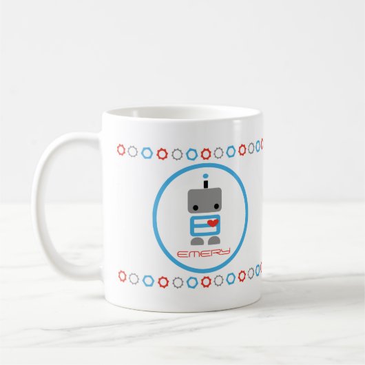 Personalisierte Roboter-Tasse Kaffeetasse (Links)