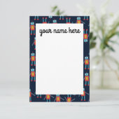 Personalisierte Roboternotecards Dankeskarte (Stehend Vorderseite)