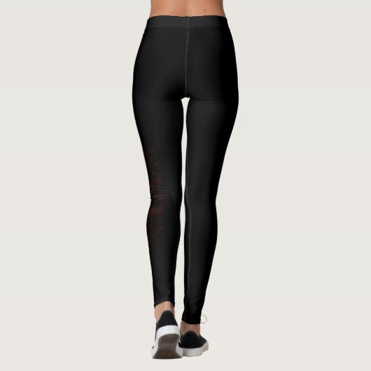 Personalisierte Rock Climber-Silhouette mit Name Leggings (Rückseite)