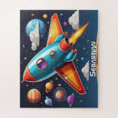 Personalisierte Rocket Adventure Mission Puzzle (Vertikal)