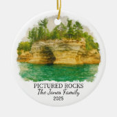 Personalisierte Rockschmuck, Michigan Keramik Ornament (Vorne)