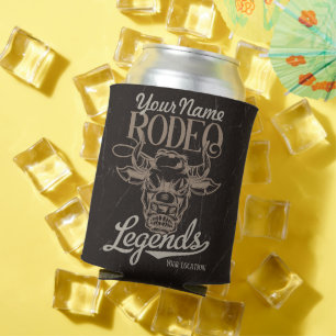 Personalisierte Rodeo Old West Stier Fang Legenden Dosenkühler