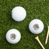 Personalisierte Romantik-Werbebotschaften und Foto Golfball (Insitu Gras)