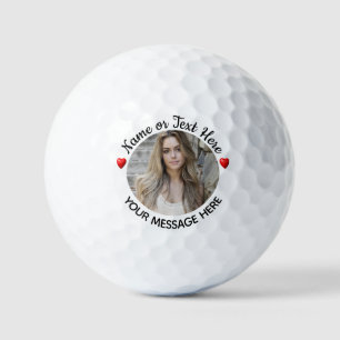 Personalisierte Romantik-Werbebotschaften und Foto Golfball