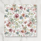 Personalisierte romantische Blumen-Pastellfarben-A Geschenkanhänger (Rückseite)