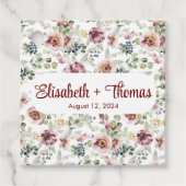 Personalisierte romantische Blumen-Pastellfarben-A Geschenkanhänger (Vorderseite)