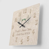 Personalisierte romantische Blush Champagne Uhr (Winkel)