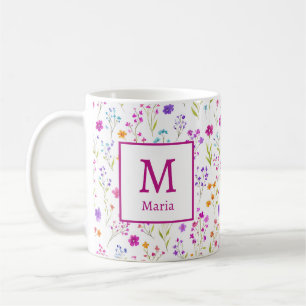 Personalisierte Romantische Frühlings Blumen für M Kaffeetasse