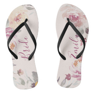 Personalisierte romantische Gartenbräune Badesandalen