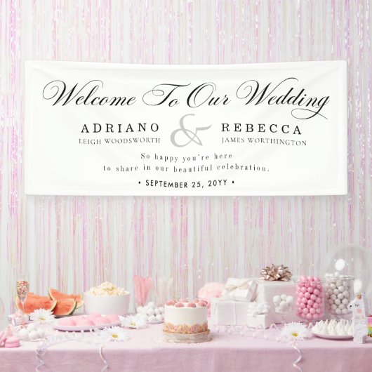Personalisierte romantische Hochzeit Banner (Party)