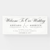 Personalisierte romantische Hochzeit Banner (Horizontal)