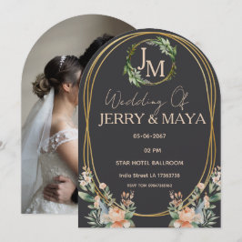 Personalisierte Romantische Hochzeit für Paare Einladung