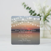 Personalisierte romantische Hochzeitsreise Einladung (Stehend Vorderseite)