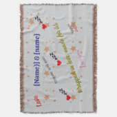 Personalisierte romantische Krustendecke - eingepa Decke (Vorderseite Vertikal)