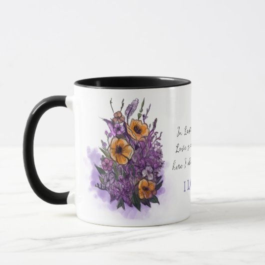 Personalisierte romantische Lavendel-Tasse für sie Tasse (Links)