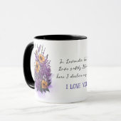 Personalisierte romantische Lavendel-Tasse für sie Tasse (Vorderseite Links)