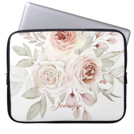Personalisierte romantische Pastell-Wasserfarben-R Laptopschutzhülle