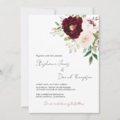 Personalisierte romantische Rose Einladung (Vorderseite)