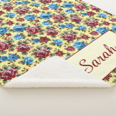 Personalisierte romantische Rose Vintag Sherpadecke (3/4)