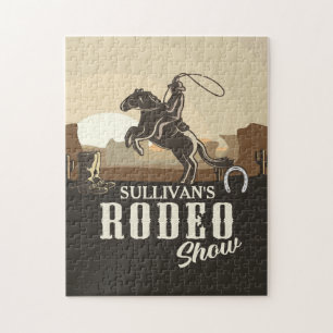 Personalisierte Roping‑Roundup‑Cowboy‑Rodeo‑Show Puzzle