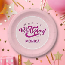 Personalisierte rosa Alles Gute zum Geburtstag