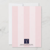 Personalisierte Rosa Ballerina Geburtstag Einladung (Rückseite)