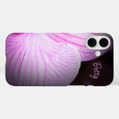 Personalisierte rosa Blume Apple iPhone Case (Rückseite (Horizontal))
