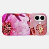 Personalisierte rosa Blume Apple iPhone Case (Rückseite (Horizontal))