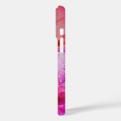 Personalisierte rosa Blume Apple iPhone Case (Rückseite / Links)