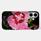 Personalisierte rosa Blume Apple iPhone Case (Rückseite (Horizontal))