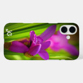 Personalisierte rosa Blume Apple iPhone Case (Rückseite (Horizontal))