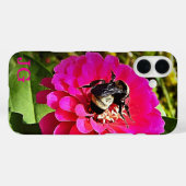 Personalisierte rosa Blume Apple iPhone Case (Rückseite (Horizontal))