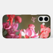 Personalisierte rosa Blume Apple iPhone Case (Rückseite (Horizontal))