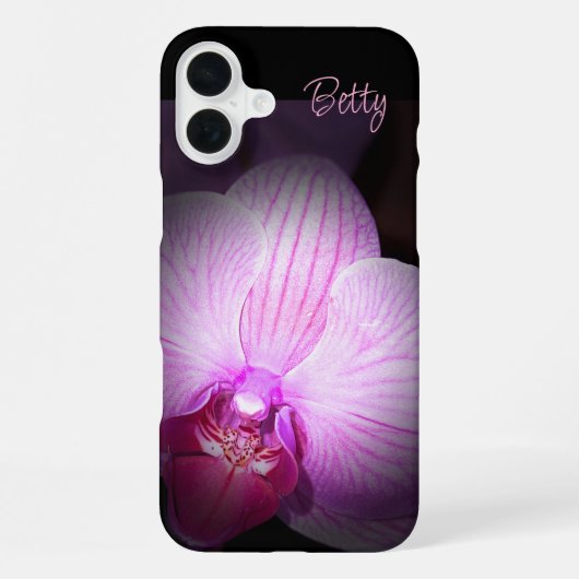 Personalisierte rosa Blume Apple iPhone Case Hülle (Rückseite)