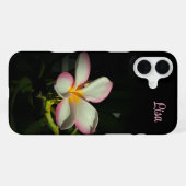 Personalisierte rosa Blume Apple iPhone Case Hülle (Rückseite (Horizontal))
