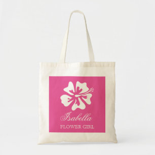Personalisierte Rosa Blume Hochzeitstaschen Tragetasche
