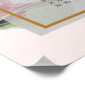 Personalisierte rosa Blume Poster (Ecke)